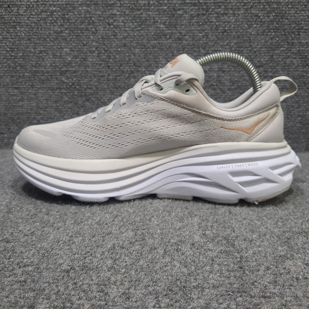 Hoka One One Bondi 8 1127952-HMLR Women's US 8.5 B Running Shoes Gray Sneakers - Picture 8 of 13